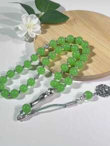 New 33pcs 8x11mm Muslim Prayer Beads Tasbih Rosary Bracelet, Monochrome Everyday Wear - Multicolor - View 3