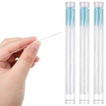 Maitys 180 Pcs Earrings Hole Cleaner, Piercing Cleaner Floss, Rose Fragrance Odor Removal Ear Care, Piercing Floss Disposable Aftercare Cleaning Tool(Blue) - ColorA - 查看 1