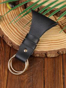 1 PC Medieval Gothic Pendant Carnival Keychain Multi-Use Retro Loop Keyring, Skirt Hike – Vintage PU Leather Charm For Cosplay & Festivals Valentine's Party - Multicolor - View 3