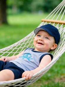 1顶婴儿/幼儿纯色可调节棒球帽，男女通用，适合户外、旅行、海滩等场合 - 多色 - 查看 10