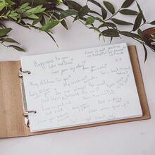 1pc 30/50 Pages Personalized Wooden Guest Book, Engraved Photo Album, Couple's Country Wedding Commemorative Album, Customized Engagement Gift, Wedding Souvenir - Multicolor - View 8