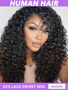 30 Inch Deep Wave Lace Front Wigs Human Hair 180 Density 5x5 Transparent Lace Frontal Wigs Human Hair Pre Plucked Water Wave Glueless Wigs Human Hair For Women Natural Black - Natural Black - View 11