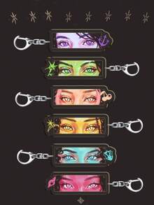 1 Móc khóa hoạt hình bằng acrylic, KATSEYE, phong cách KPOP, nhóm nhạc nữ nổi tiếng Hàn Quốc, Manon Sophia Daniela Lara Megan Yoonchae, phụ kiện túi xách, quà tặng cho người hâm mộ. Thích hợp làm quà tặng cho bạn trai, bạn gái, gia đình, giáo viên, quà lưu niệm tiệc tùng, và trang trí điện thoại theo chủ đề EYEKONS. - Nhiều màu - Xem 9