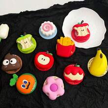 1pc New Flower & Puppy Peach Design MagSafe Magnetic Phone Holder, Strong Suction, Adjustable Desktop Air Cushion - Multicolor - View 3