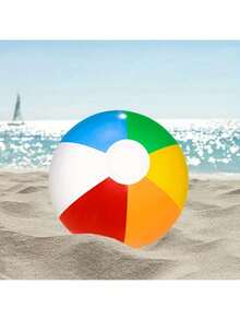 PVC Inflatable Beach Ball, Water Sports Toy - Multicolor - View 8