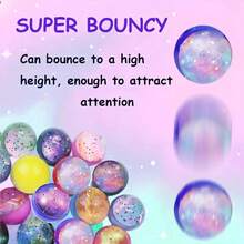 6pcs/Set Colorful Space Theme Bouncy Balls, 32mm Assorted Space Bouncy Balls, Suitable For Party Favors, Christmas Stocking Stuffers - Multicolor - View 4