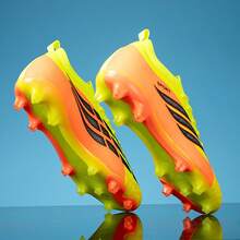 1 Pair New Seamless Men's Football/Soccer Shoes, Low-Top, Long Studs, Wear-Resistant, Non-Slip, Grip, Suitable For Adults, Unisex, School Recommended, Match & Training - Yellow - View 3