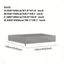 Multi-Purpose Grey Oxford Cloth Protective Cover - All-Weather Dust-Proof, Sun-Proof, Tear-Resistant, Suitable For Portable Air Conditioners, Rolls, Sandboxes, Tablesaws, Buckets, Etc. Essential For Spring Cleaning And Fall Yard Work, Great Christmas/Birthday Gift For Homeowners - Grey - View 12