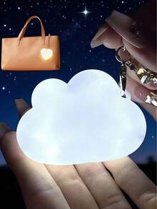 1 pieza Luz de bolso con forma de pata de gato y corazón, lámpara táctil USB recargable mini portátil para cartera/bolso, regalo para mujer, mini linterna decorativa de ambiente, mejor regalo - Multicolor - Ver 8
