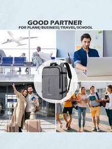 NEWHEY 男士旅行背包 大号 40L 登机箱背包 飞机手提行李背包 电脑包 17.3 英寸休闲背包 - 彩色 - 查看 8