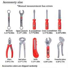 38 delar byggverktygsset för barn, rollleksaker, födelsedagspresent för pojkar och flickor från 3 år - Multifärgad - Visa 5