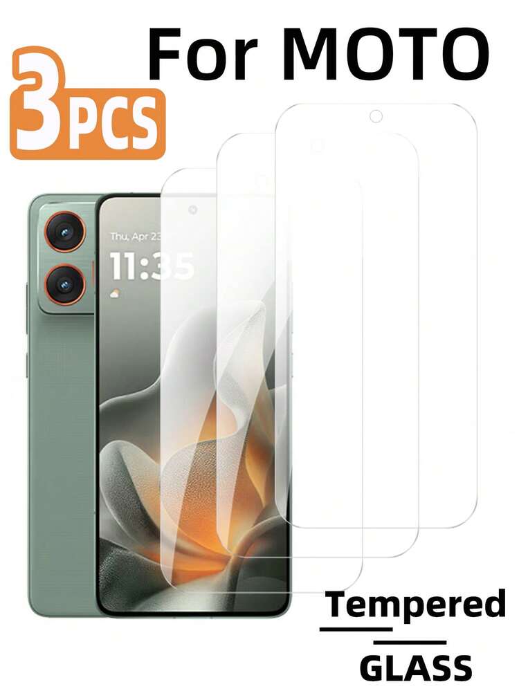 3 st. ultraklart skärmskydd i härdat glas för känslig beröring, reptålig, fingeravtrycks- och oljebeständig, fallskyddande, enkel installation - Genomskinlig - Visa 121