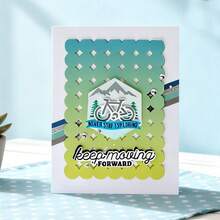 创意圆形背景切割模具，DIY剪贴簿相册和压花模板，贺卡制作工具，卡片纸切割工艺品，礼品卡制作模板模切。 - 銀色 - 查看 10