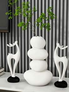 1 chiếc bình đá may mắn lớn bằng nhựa - Vật trang trí được vẽ tay, chỉ dùng cho hoa giả - Trang trí nhà cửa, văn phòng dịp lễ, quà tặng Giáng sinh và Năm mới, trang trí thẩm mỹ, điểm nhấn nhà mùa thu, trang trí bàn tiệc cưới, kệ phong cách tối giản - Nhiều màu - Xem 2