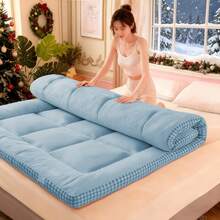 1PCS 800 GSM Cute Soft Mattress Topper , Extra Thick Mattress Pad, Warm Thickness Quilted Mattress Topper For Sleeping - Blue - View 9