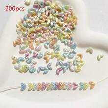 Acrylic Golden Glow In The Dark Wheat Ears With Spaced Beads, Hand String With Beads, Bracelet Beads, DIY Jewelry Accessories - Multicolor - View 11