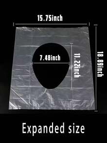 50pcs Disposable Transparent Waterproof Durable Plastic Toilet Seat Covers, Travel Hygiene Liners, Easy To Clean, Essential For Summer Home - Multicolor - View 7