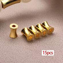 15pcs Bamboo Stick Shaped Brass Beads Real 18K Gold Plated Tube Loose Spacer Beads For DIY Jewelry Necklace Bracelet Making Supplies Craft - Multicolor - View 22