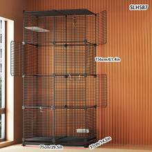 Large Size Birdcage For Home Use, Luxury Villa Cage For Tiger Parrot, Cockatiel, Canary, Finch, Anti-Splash New Design - Multicolor - View 5