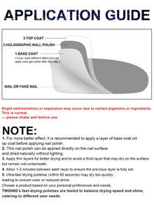 TWOING 全息指甲油，银色闪粉指甲油，速干，8毫升高光泽亮丽指甲油颜料，油性激光炫彩指甲油，铬光晕美甲沙龙美甲家用 - 漸層 - 查看 8