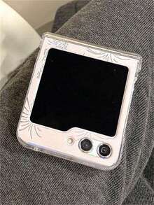 Luxury Dreamy Fireworks Laser Gradient Castle Folding Phone Case Compatible With Samsung Galaxy ZFlip7 ZFlip6 ZFlip5 Z Flip 4 Zflip 3 5G Stylish Cute Protect Clear PC Back Cover - Pink - View 7