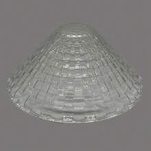9.84in Pyramid-Shaped Clear Glass Pendant Light Shade, Nordic Medieval Style, E26/E27 Base, Lamp Shade Only