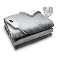 RCA Cobija Eléct RC-CO1 Indidual 152 x 127  4 Nive y Apagado Autático 4  Calor Unime para Cama o Sofá Franela/Serpa Lavable Gris. - Gris - Ver 1