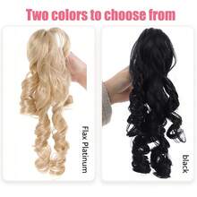 Bộ 2 kẹp tóc giả dạng càng cua dùng cho tóc xoăn kiểu La Mã và tóc nối đuôi ngựa. - Dark Brown - Xem 7