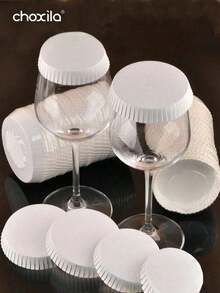 choxila 10/50/100 piezas Tapas de vasos de papel desechables, se ajustan a vasos de bebida de 7 cm, cubiertas de papel para bebidas, adecuadas para café, té, reuniones diarias y ocasiones especiales - Tapa de vaso de papel - Ver 9