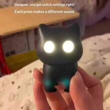2026 Chaveiro Luz Noturna de Gato Preto Mais Vendido, Brilhante e com Som, Pingente Criativo para Mochila, Presente Ideal para Namorada, Aniversário, Feriado, Dia dos Namorados, Páscoa, Dia da Criança, Surpresa, Lembrancinha de Festa, Presente Criativo e Interessante para Adolescentes - Multicolorido - Visão 3
