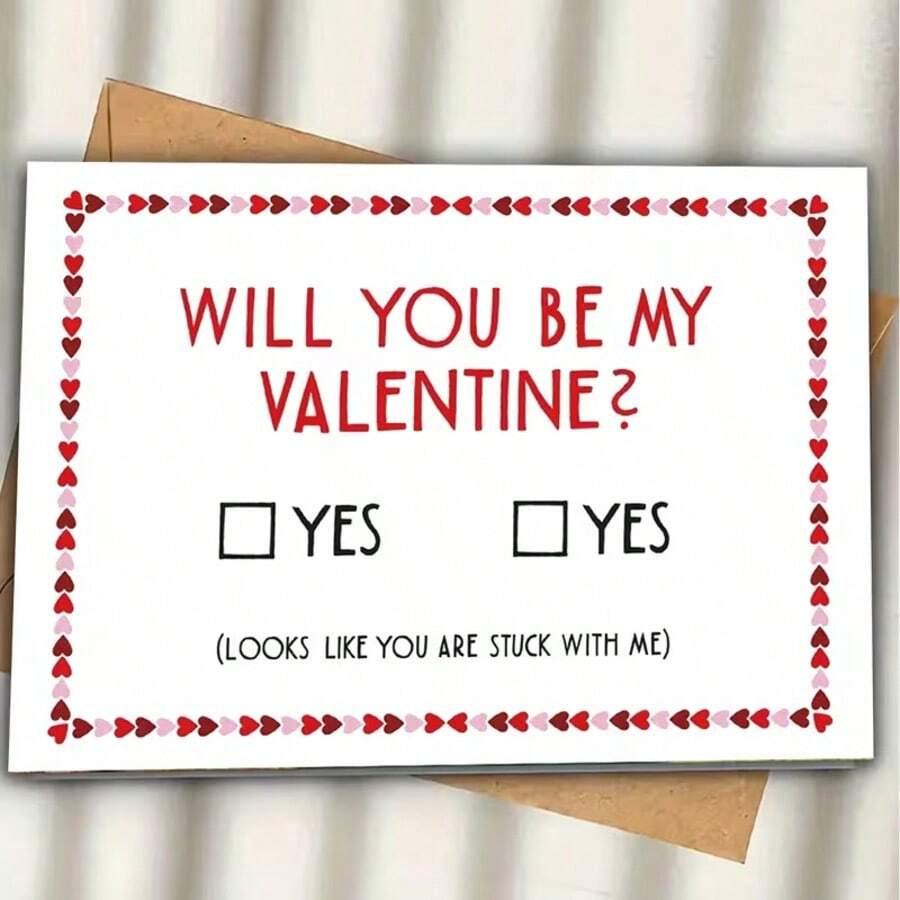 1pc, Funny Valentine's Day Cards For Your Husband Or Boyfriend, Best Decision You Ever Made, Ironic Valentine's Day Cards, Small Business Supplies, Thank You Cards, Birthday Gifts, Unusual Items - Multicolor - View 1