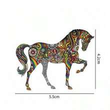 Calcomania Decorativa de Transferencia Diseño Caballo  Multicolor para Auto y Moto - A - Ver 2