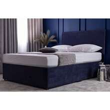 Belledorm 19" Extra Deep Base Wrap Valance Sheet - Transforms A Drab Looking Bed Base Divan - Luxury Faux Suede Navy Double - Navy - View 2