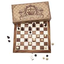 AMEROUS 12" X 12" Magnetic Wooden Chess Set For And 6 Up Age 2 Bonus Extra Queens Folding Board With Storage Slots Handmade Chess Pieces Portable Travel Chess Board Game Sets - 如圖所示 - 查看 3