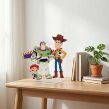 Disney Acrylic Character Figurine Set - Buzz Lightyear And Trixie, Collectible Display Decorations, Transparent Crystal Design, Suitable For Children And Adults, Office Desk Home Decor - Multicolor - View 4
