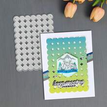 创意圆形背景切割模具，DIY剪贴簿相册和压花模板，贺卡制作工具，卡片纸切割工艺品，礼品卡制作模板模切。 - 銀色 - 查看 7