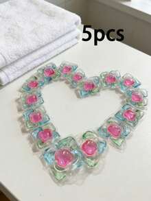 100pcs/Pack 5-In-1 Concentrated Scented Laundry Detergent Pods, Includes Fabric Softener & Stain Remover, Long-Lasting Fragrance, Powerful Cleaning Laundry Balls, Herbal Scent, Suitable For Household - Multicolor - View 14