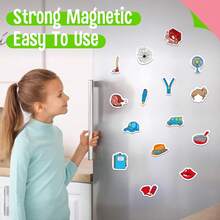 50-Piece Thickened Fridge Magnets For Early Word Learning - 彩色 - 查看 4
