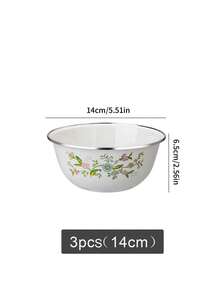 shoxil 1/3pcs Enamel Bowls, Fragrant Enamel Bowls, 14/18/22cm, Dinner Bowls, Rice Bowls, Fruit Plates, Plates, Salad Bowls, Home & Restaurant Use - Bowl - View 10