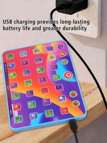 Children's Multilingual English Simulation Tablet Early Education Learning Machine, Phonics Training Music Reading Machine, Children's Educational Toy - 002 Tablet - View 7