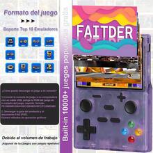 Consola de juegos portátil clásica retro: pantalla IPS de 3,5 pulgadas, más de 15.000 juegos integrados, 64 GB de memoria, el regalo de cumpleaños perfecto. - Morado - Ver 3
