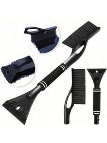 2-In-1 Snow Brush And Ice Scraper, Suitable For Cars & SUVs, Extendable Snow Removal Tool With Ergonomic Foam Handle, Windshield Ice Scraper And Snow Brush Combo, For Winter Car Care, Vehicle Maintenance, Auto Cleaning Accessories, Compact Design, Lightweight Tool