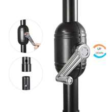 CY Eke Sombrilla de Jardín con Inclinación 2.7 M Altura 2.5 m Base de Aluminio para Terraza Playa Exterior - Cafetería - Ver 5