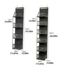 1pc 6-Tier Over The Door Hanging Storage Bag, Large Capacity Mesh Transparent Pocket Organizer Bag For Cosmetics, Kitchen, Nursery, Bathroom, Closet, Bedroom, Dorm, Diapers, Kids Toys, Multi-Color - Multicolor - View 2