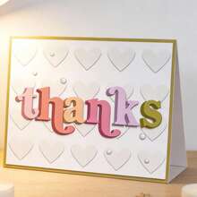 Creative Thank You Cutting Dies, DIY Scrapbooking Album And Embossing Stencil, Greeting Card Making Tool, Card Paper Cutting Crafts ,Gift Card Making Template Die Cuts. - Silver - View 2