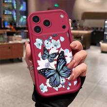 Basic Phone Cases - Stepped Shell - Burgundy - ERLVCI Butterfly - View 2