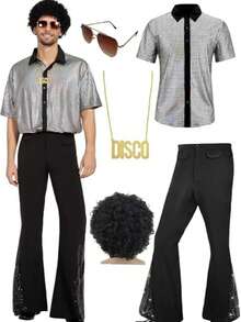 Men Cosplay Clothing - 銀色 - 查看 5