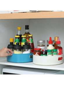 Multi-Function Rotating Tray Kitchen Organizer Cosmetics Organizer Non-Slip Storage Tray - Multicolor - View 4