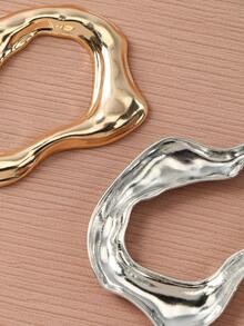 2件/套 女士时尚不对称丝巾夹 - 2pcs-金+銀 - 查看 2