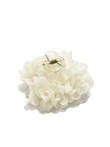 1 chiếc kẹp tóc hoa hồng Pháp cổ điển in họa tiết hoa, màu trơn, phù hợp cho sử dụng hàng ngày, dự tiệc và đi nghỉ mát. Phụ kiện tóc nữ thanh lịch, kẹp tóc thời trang, phụ kiện cần thiết cho kỳ nghỉ hè, đi biển. - trắng - Xem 5